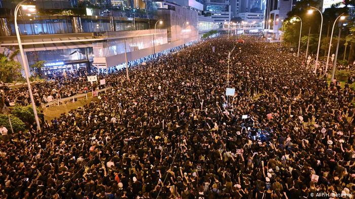 Image of protest in Hong Kong